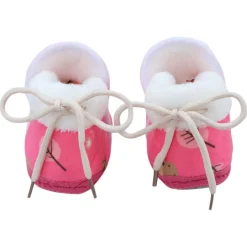 Baby Moo 3D Hunny Bunny Soft Slip-On Anti-Skid Plush Warm Booties - Pink