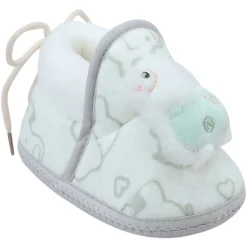 Baby Moo 3D Llama Elephant Prints Soft Slip-On Anti-Skid Plush Warm Booties - Green