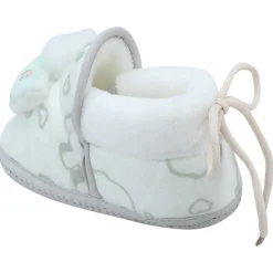 Baby Moo 3D Llama Elephant Prints Soft Slip-On Anti-Skid Plush Warm Booties - Green