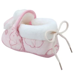 Baby Moo 3D Llama Elephant Prints Soft Slip-On Anti-Skid Plush Warm Booties - Pink