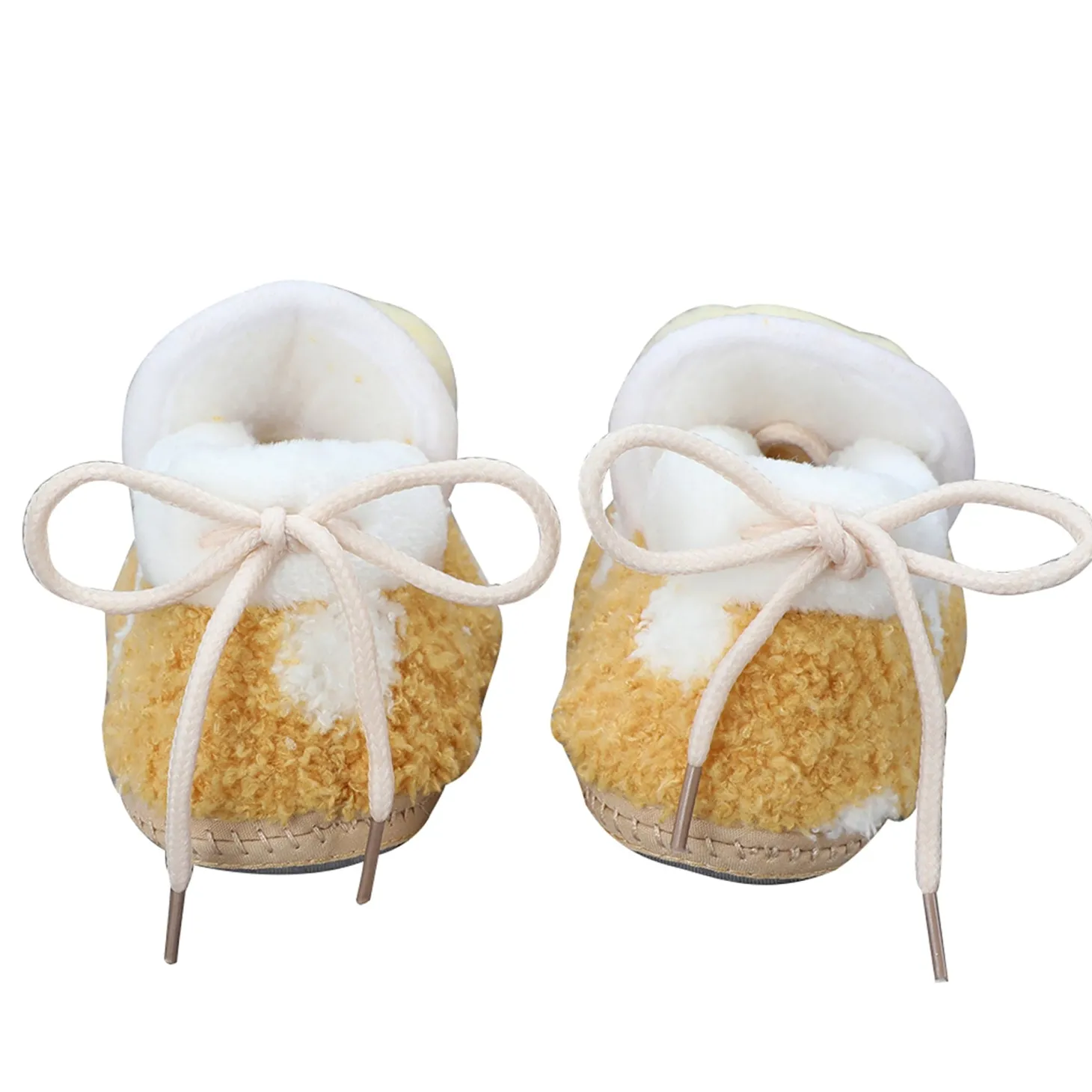 Baby Moo 3D Squirrel Soft Slip-On Anti-Skid Plush Warm Booties - Yellow