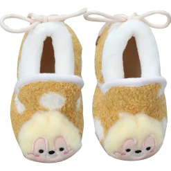 Baby Moo 3D Squirrel Soft Slip-On Anti-Skid Plush Warm Booties - Yellow