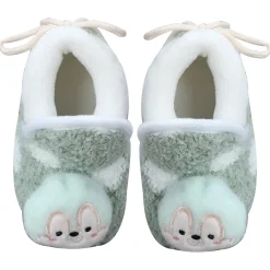 Baby Moo 3D Squirrel Soft Slip-On Anti-Skid Plush Warm Booties - Green
