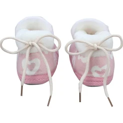 Baby Moo 3D Teddy Buddy Soft Slip-On Anti-Skid Plush Warm Booties - Pink
