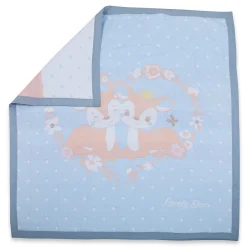Baby Moo Deers In Love All Season Medium Muslin Blanket - Blue