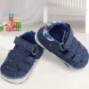 Baby Moo Denim Blue Velcro Booties