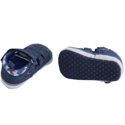 Baby Moo Denim Blue Velcro Booties