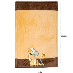 Baby Moo Dino Plush Cotton All Season Nursery Blanket - Brown