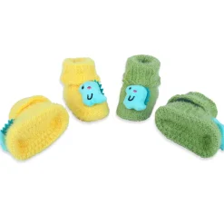 Baby Moo Dinosaur Crochet Woollen 3D Socks Booties - Green