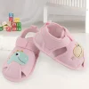 Baby Moo Dinosaur Pink Velcro Booties