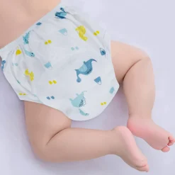 Baby Moo Dinosaur Reusable Cloth Training Diaper Panty - Multicolour