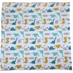 Baby Moo Dinosaur Soft Wrapper Muslin Swaddle - Multicolour