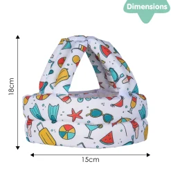 Baby Moo Diving Trip Head Protection Adjustable Cushioned Safety Helmet - White