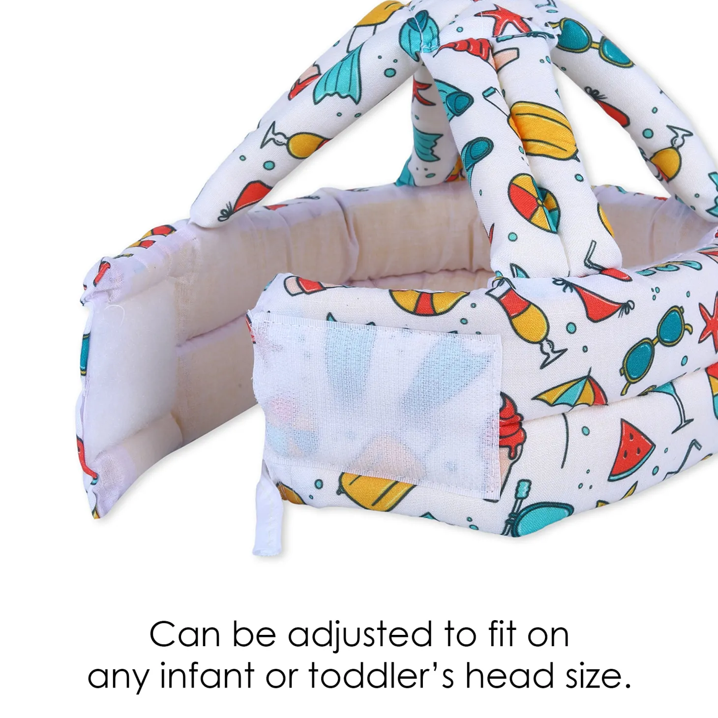 Baby Moo Diving Trip Head Protection Adjustable Cushioned Safety Helmet - White