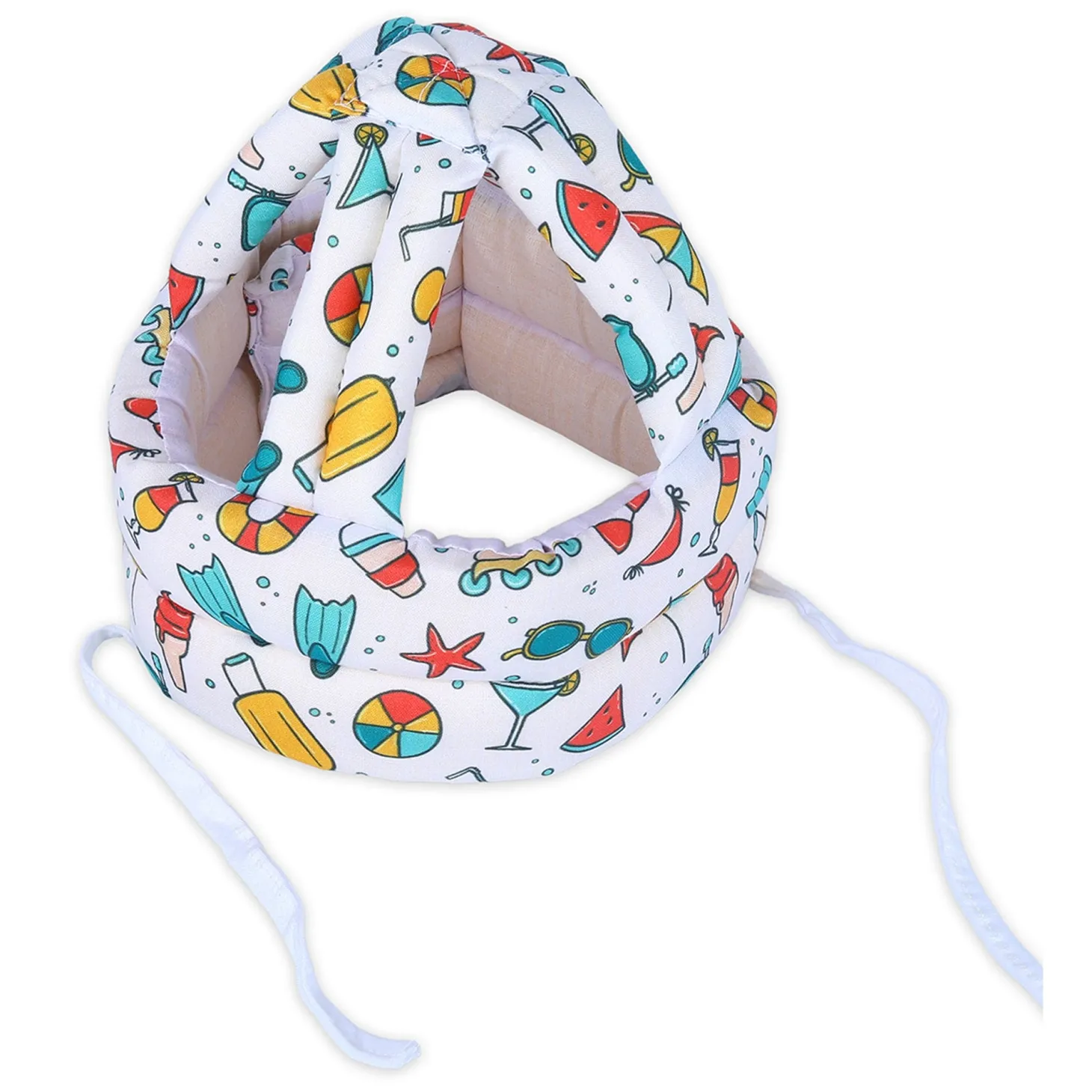 Baby Moo Diving Trip Head Protection Adjustable Cushioned Safety Helmet - White