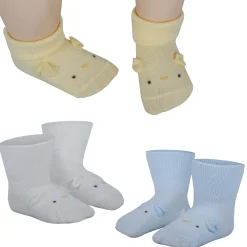 Baby Moo Dog 3D Anti-Skid Socks Booties Pack of 3 - Blue