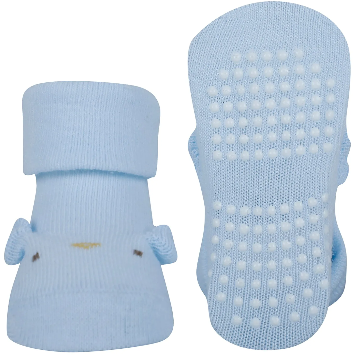 Baby Moo Dog 3D Anti-Skid Socks Booties Pack of 3 - Blue
