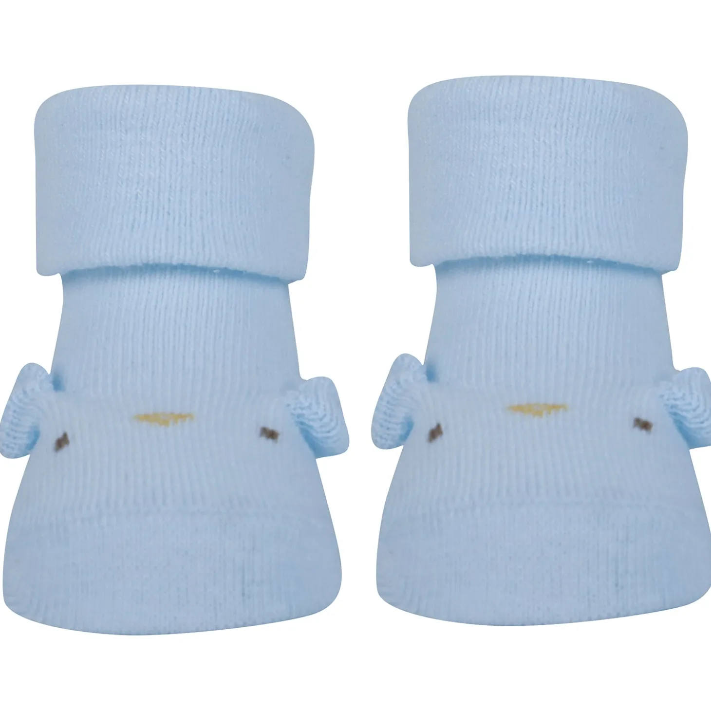 Baby Moo Dog 3D Anti-Skid Socks Booties Pack of 3 - Blue