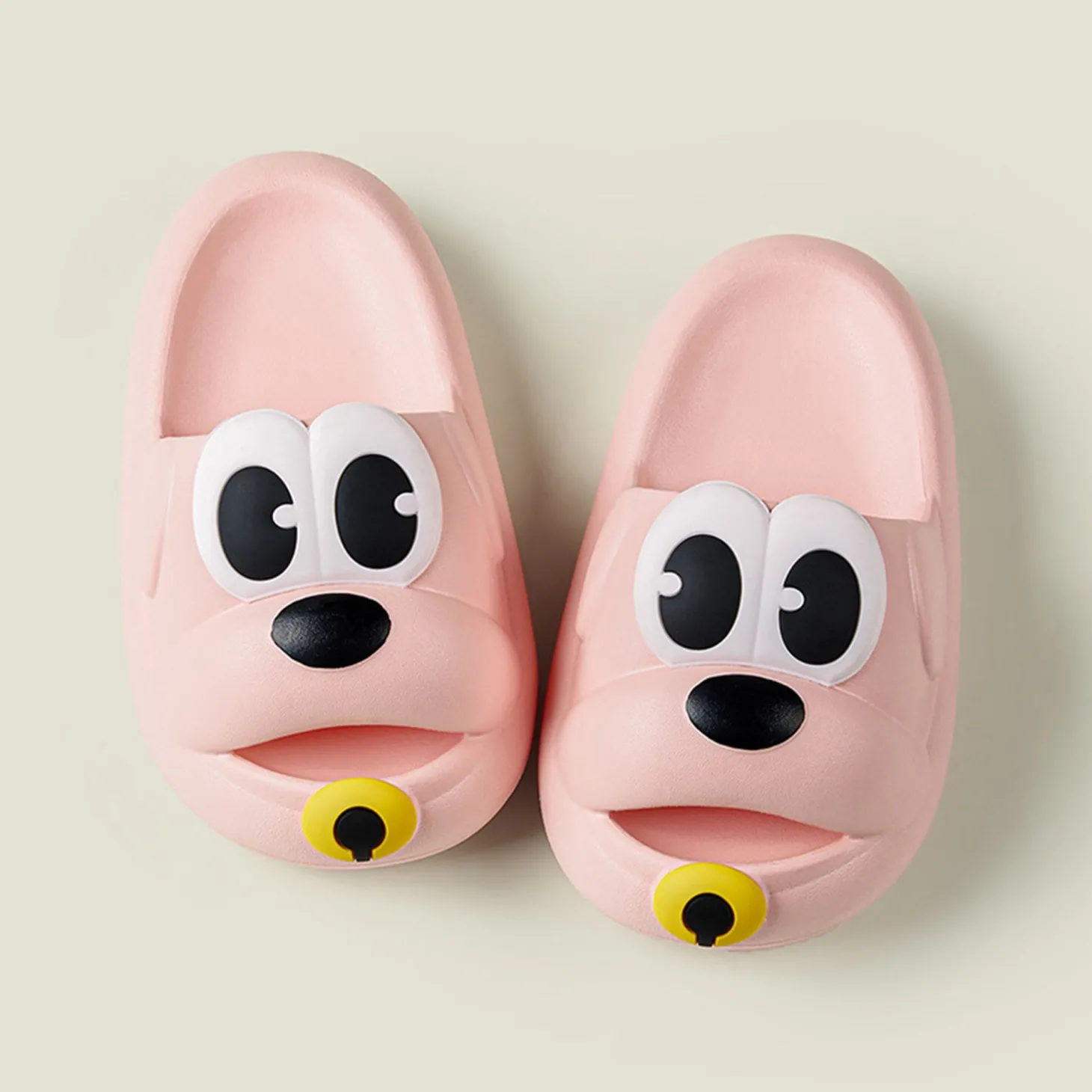 Baby Moo Dog Waterproof Soft Slippers Anti-Skid Sliders - Pink