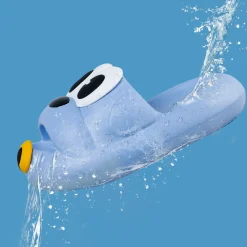 Baby Moo Dog Waterproof Soft Slippers Anti-Skid Sliders - Blue