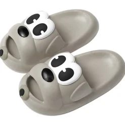 Baby Moo Dog Waterproof Soft Slippers Anti-Skid Sliders - Grey