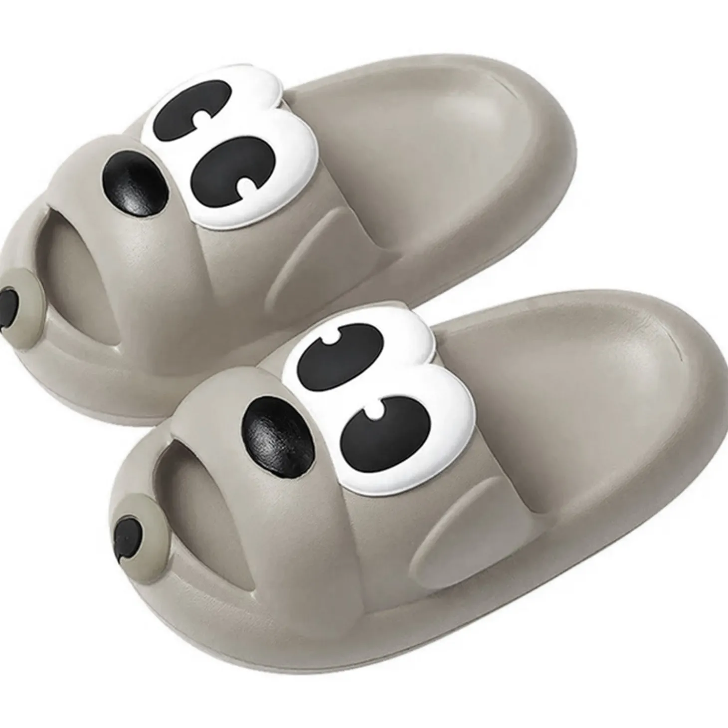 Baby Moo Dog Waterproof Soft Slippers Anti-Skid Sliders - Grey