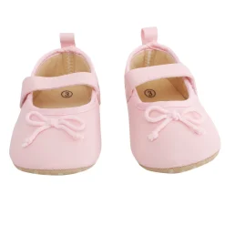 Baby Moo Dressy Bow Pink Booties