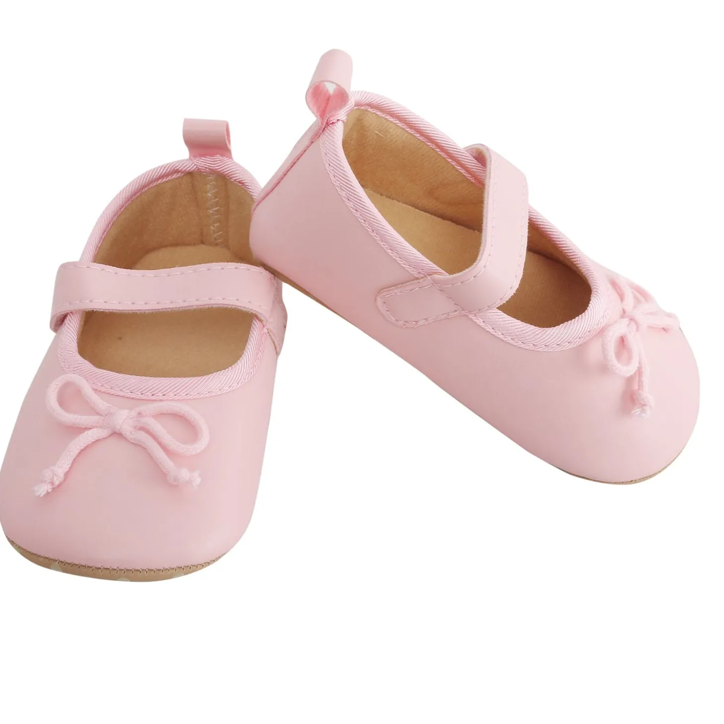 Baby Moo Dressy Bow Pink Booties