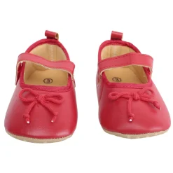 Baby Moo Dressy Bow Red Booties