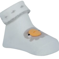 Baby Moo Duck 3D Anti-Skid Socks Booties Pack of 3 - Pink