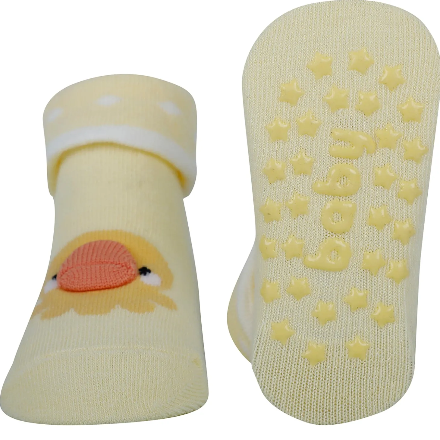 Baby Moo Duck 3D Anti-Skid Socks Booties Pack of 3 - Blue