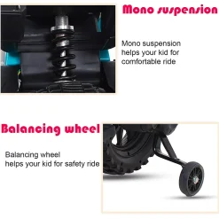 Baby Moo Electric Ride-on Bike for Kids | Battery-Powered Toy with LED Lights, Music, and USB Port | Battery Operated Bike - Red