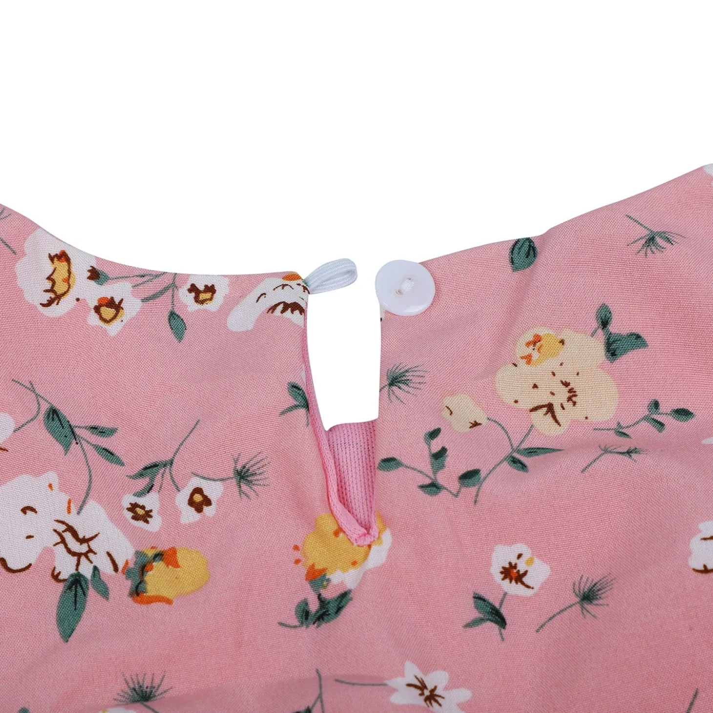 Baby Moo Elegant Pearl And Floral Layered Party Dress - Pink