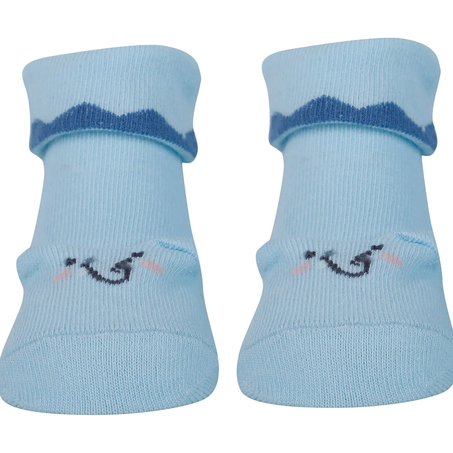 Baby Moo Elephant 3D Anti-Skid Socks Booties Pack of 3 - Blue, Multicolour