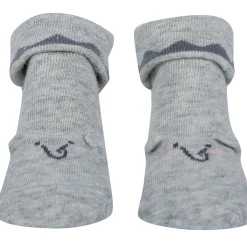 Baby Moo Elephant 3D Anti-Skid Socks Booties Pack of 3 - Blue, Multicolour