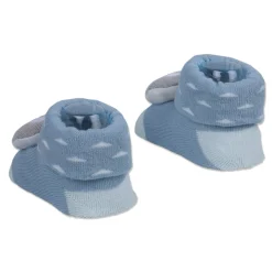Baby Moo Elephant Explorer Cotton Anti-Skid 3D Socks - Blue