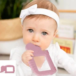 Baby Moo Elephant Soothing Silicon Teether BPA And Toxin Free - Pink