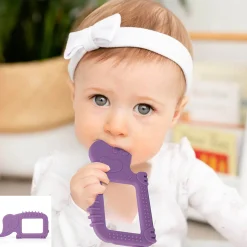 Baby Moo Elephant Soothing Silicon Teether BPA And Toxin Free - Purple