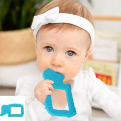 Baby Moo Elephant Soothing Silicon Teether BPA And Toxin Free - Blue