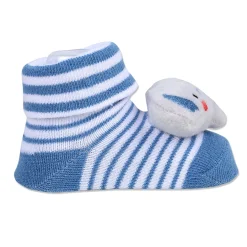 Baby Moo Elephant Trunk Cotton Anti-Skid 3D Socks - Blue