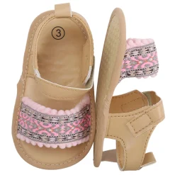 Baby Moo Embroidered Pink Sandals