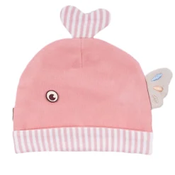 Baby Moo Fancy Fishy All Season Stretchable Hosiery Warm 3D Beanie Cap - Pink