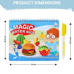 Baby Moo Fantastic Food Reusable Magic Water Colouring Book - Blue