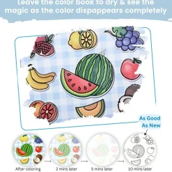 Baby Moo Fantastic Food Reusable Magic Water Colouring Book - Blue