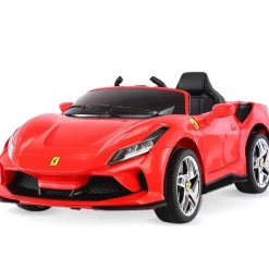 Baby Moo Ferrari F8 12V Battery Operated Ride On Car for Kids | Remote Control | Rechargeable Battery | USB MP3 Player | Ages 1-6 - Red
