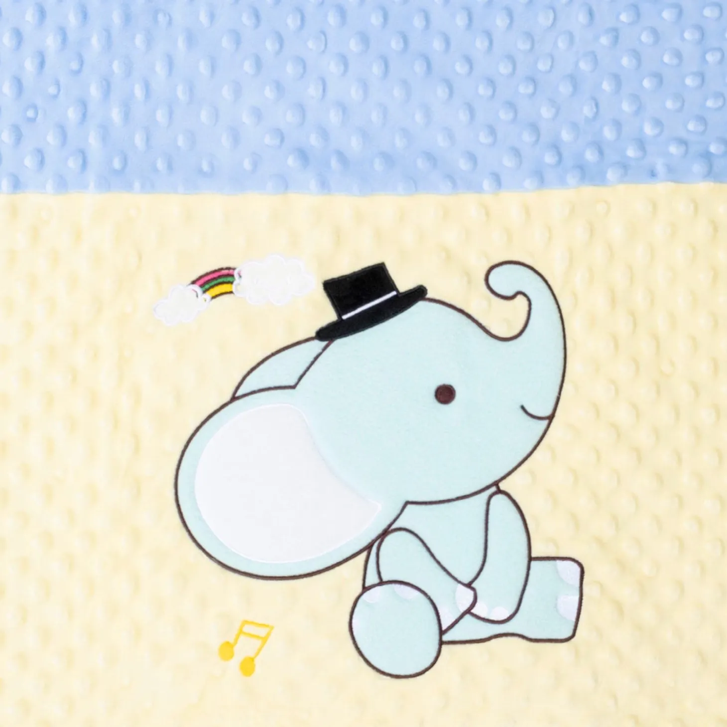 Baby Moo Festive Elephant Plush Cotton All Season Nursery Blanket - Blue