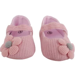 Baby Moo Floral Applique Peach Booties