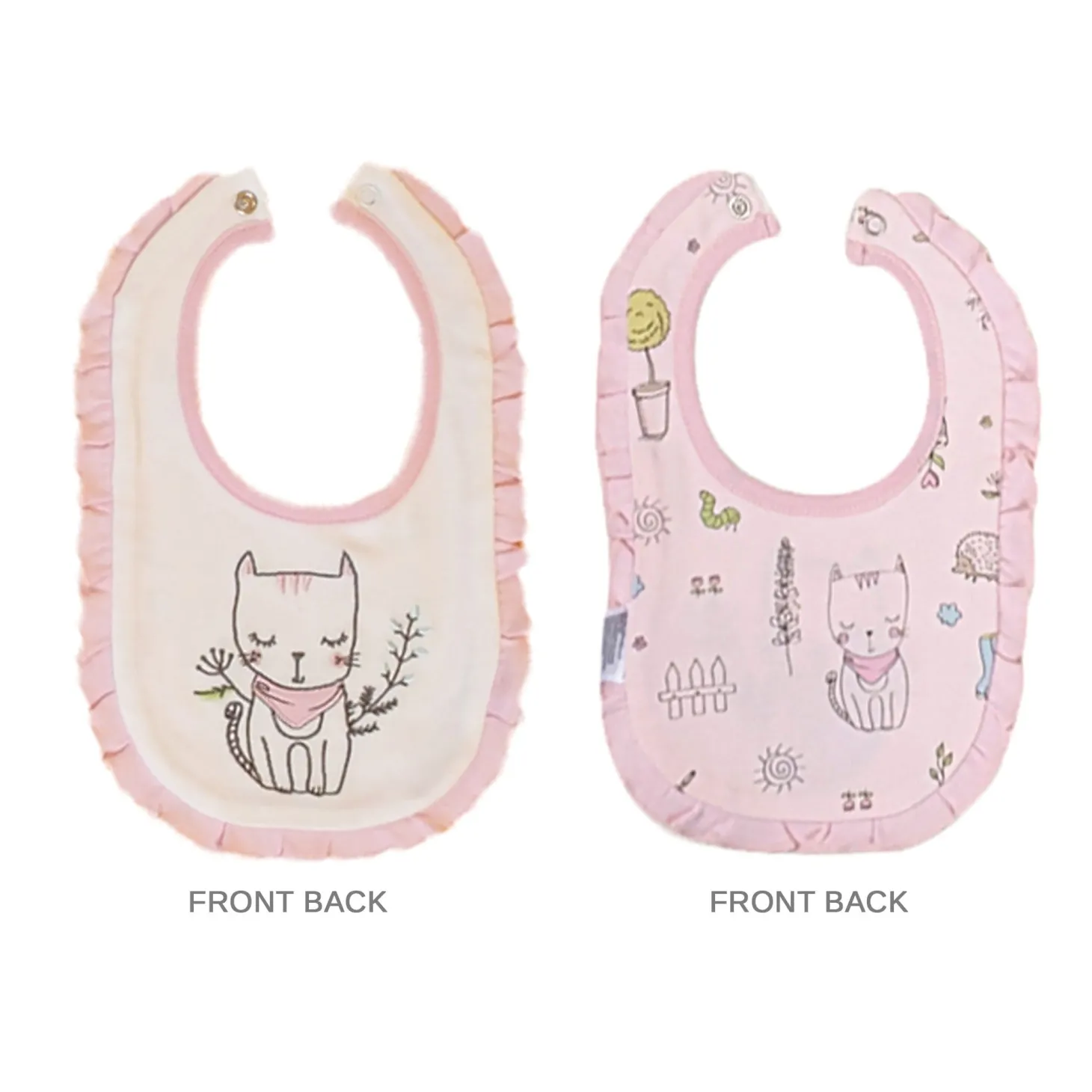 Baby Moo Floral Kitty Gift Set 6 Piece With Bodysuits, Pyjama, Cap, Bib And Socks - Pink