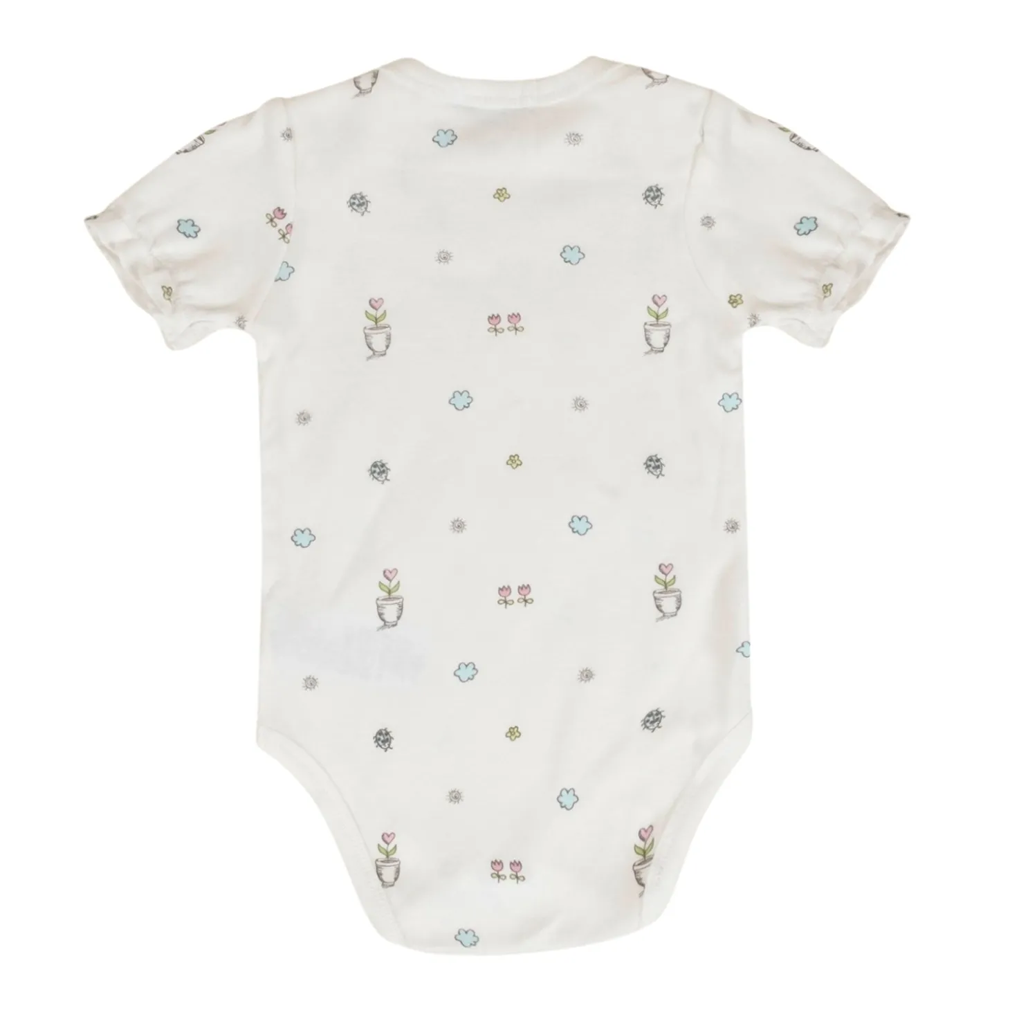 Baby Moo Floral Kitty Gift Set 6 Piece With Bodysuits, Pyjama, Cap, Bib And Socks - Pink
