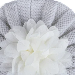 Baby Moo Floral Petals 2 Pack Turban Caps - Pink And White
